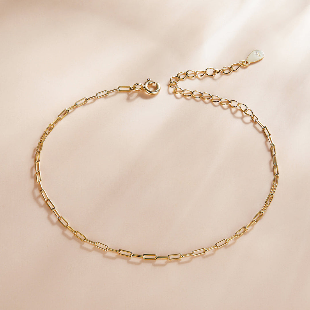 925 Sterling Silver &amp; Plated Platinum Bracelet - 17+5cm Length