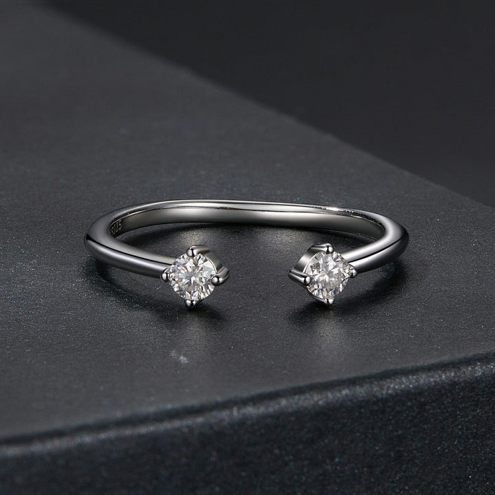925 Sterling Silver Moissanite Ring Size E for Women