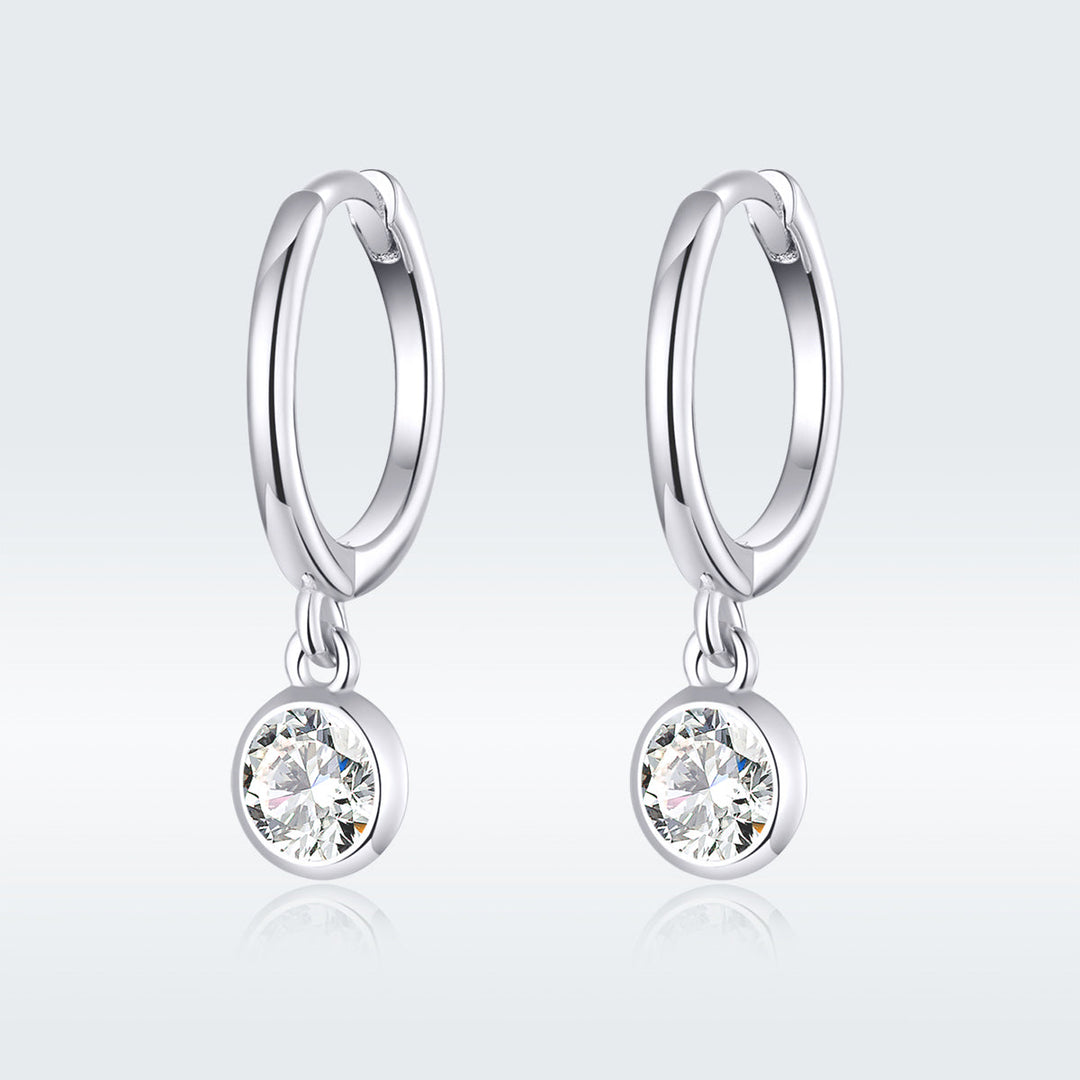 925 Sterling Silver Gold Plated Pavé Setting CZ Earrings for Women