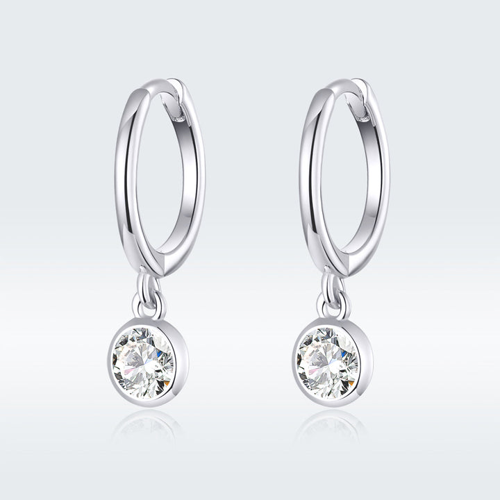 925 Sterling Silver Gold Plated Pavé Setting CZ Earrings for Women