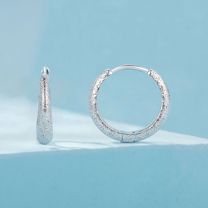 925 Sterling Silver Earrings 16*3mm with Platinum Plating for Women