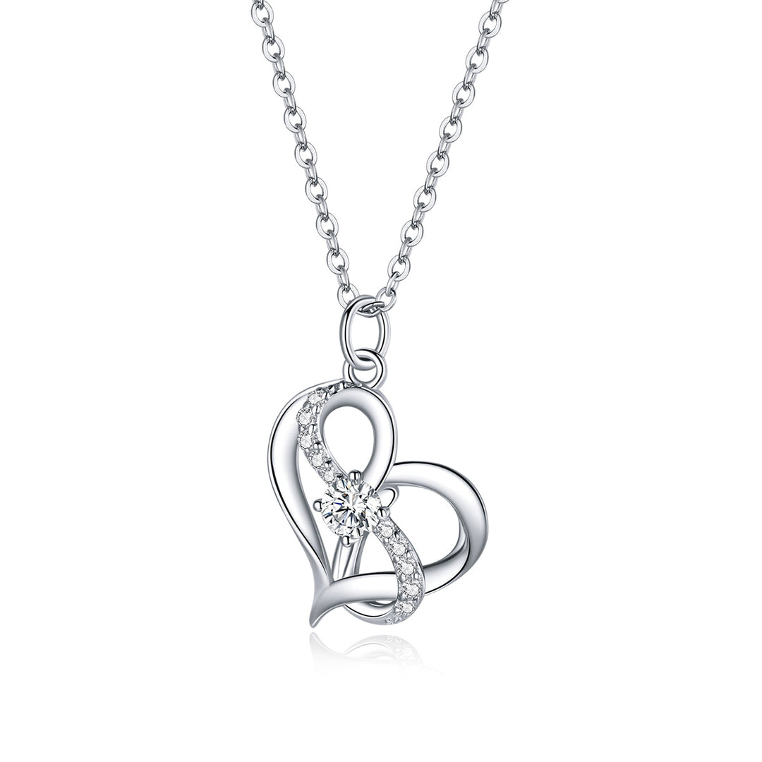 925 Sterling Silver Adjustable CZ Pendant Necklace