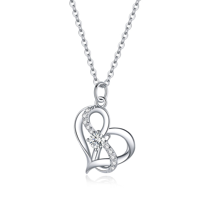 925 Sterling Silver Adjustable CZ Pendant Necklace