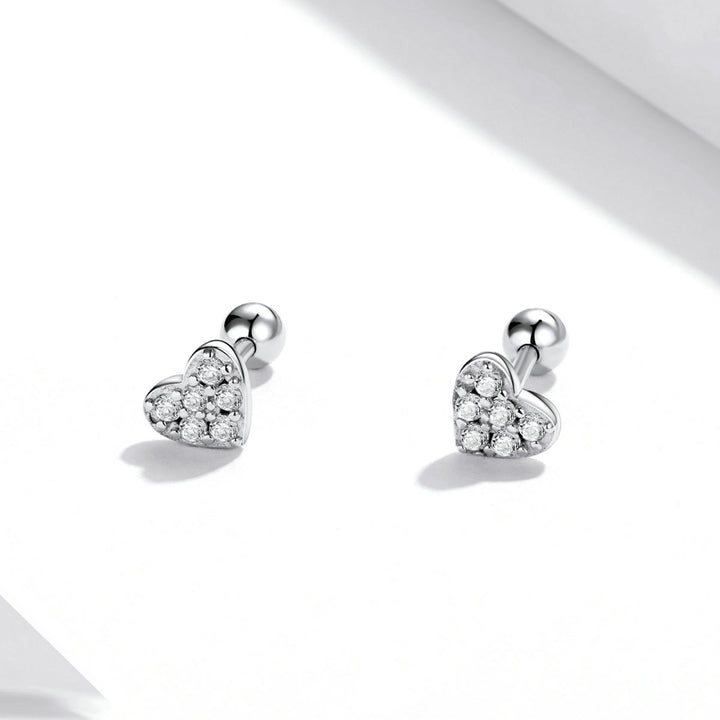 925 Sterling Silver Earrings with Pavé Setting CZ