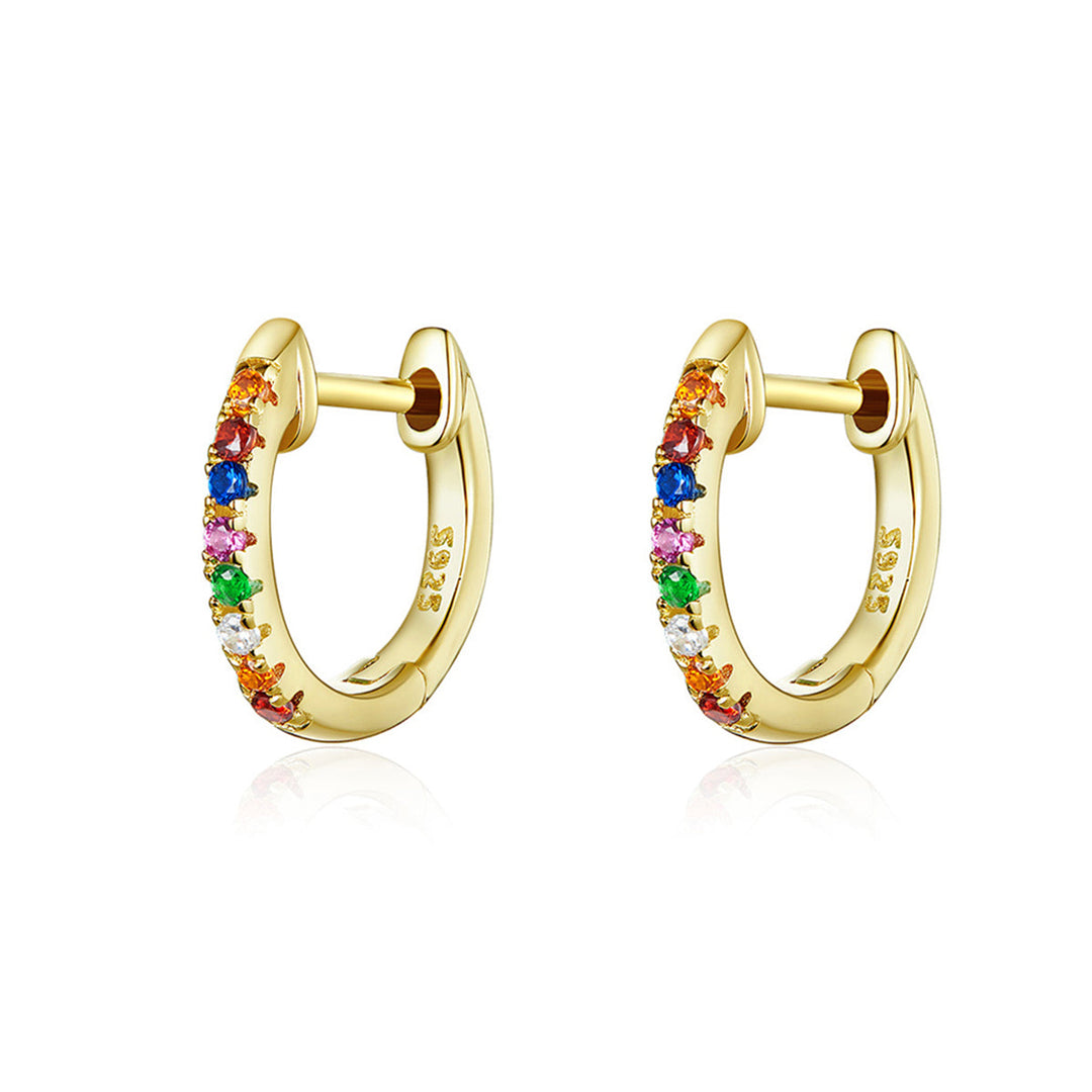 S925 Sterling Silver Earrings with CZ Pave Setting