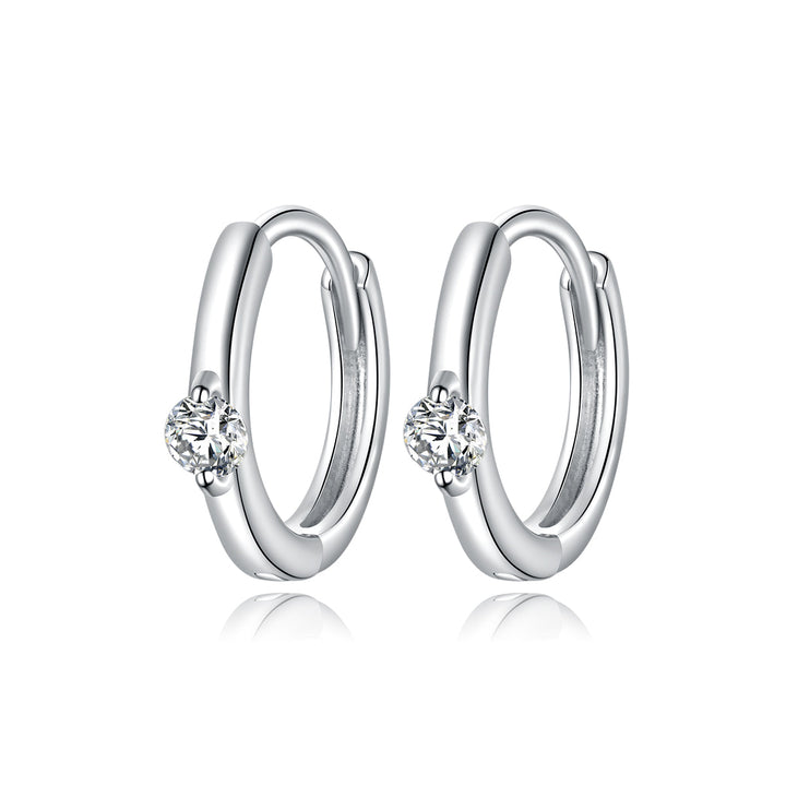 925 Sterling Silver Pavé Setting CZ Gold Plated Earrings for Women