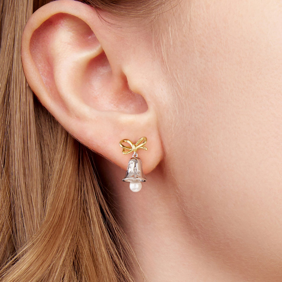 925 Sterling Silver Earrings with Synthetic Pearl, 1.7*0.9cm for Women