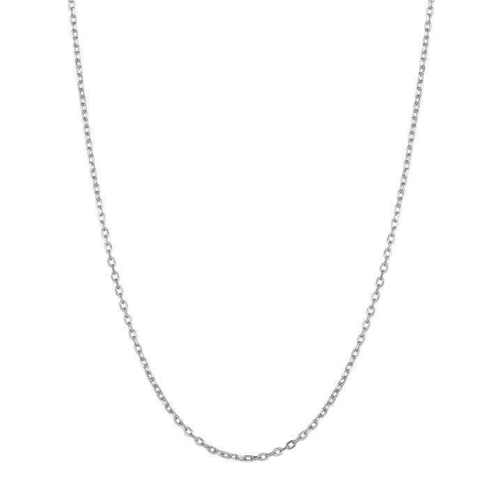 925 Sterling Silver Plated Platinum 45cm + 5cm Necklace for Women