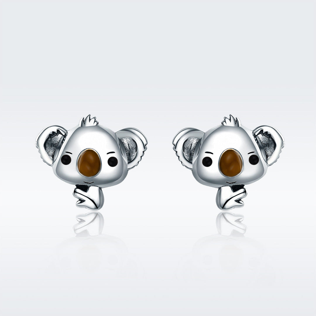 925 Sterling Silver Earrings 1.1*1.2cm for Women