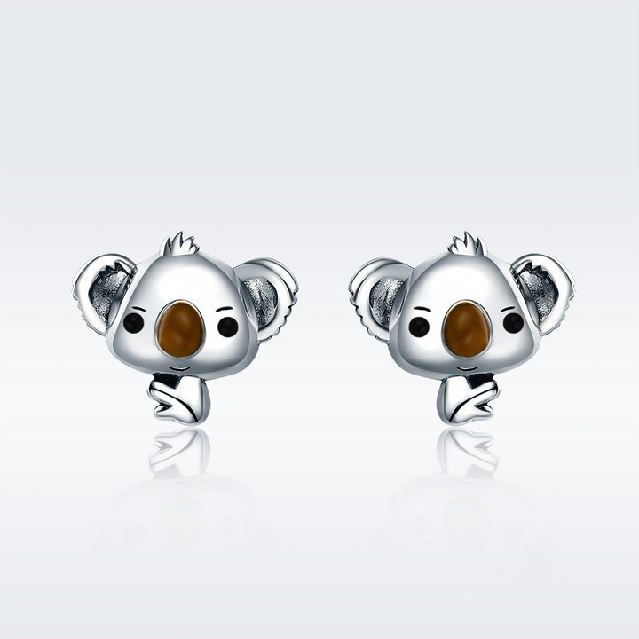 925 Sterling Silver Earrings 1.1*1.2cm for Women
