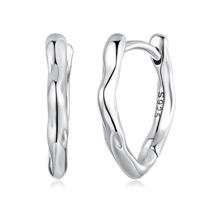 925 Sterling Silver Earrings with Oxidized Finish - 1.4x0.2cm for Women