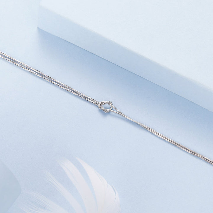 925 Sterling Silver &amp; Plated White Gold Bracelet for Women