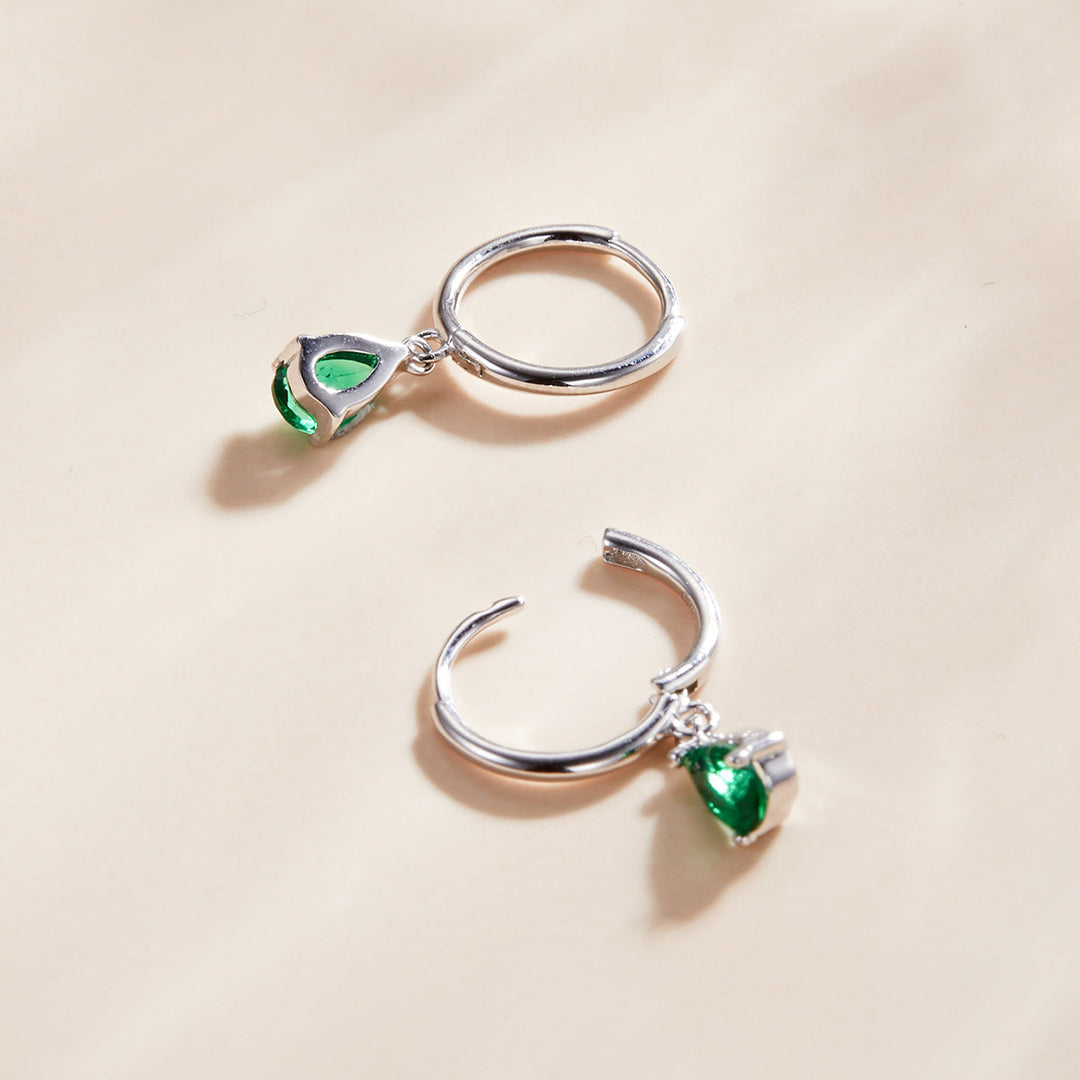925 Sterling Silver Earrings with Pavé Setting CZ