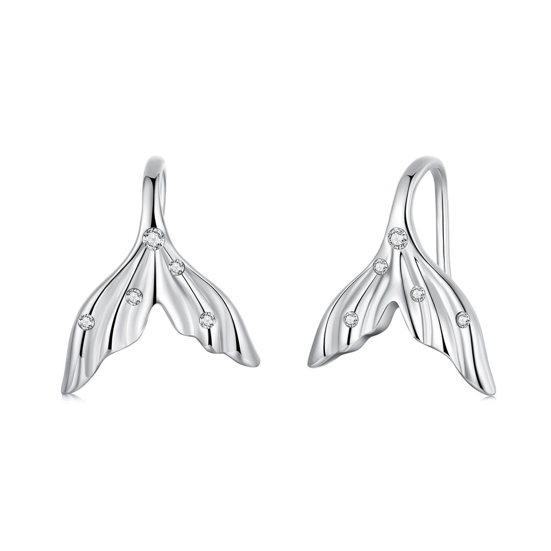 925 Sterling Silver Earrings with Pavé Setting in Oxidized Finish
