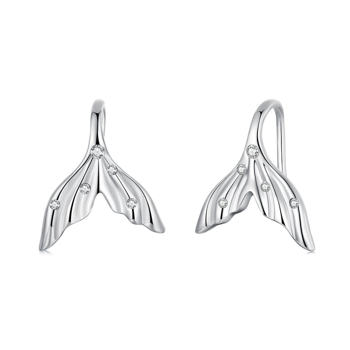 925 Sterling Silver Earrings with Pavé Setting in Oxidized Finish