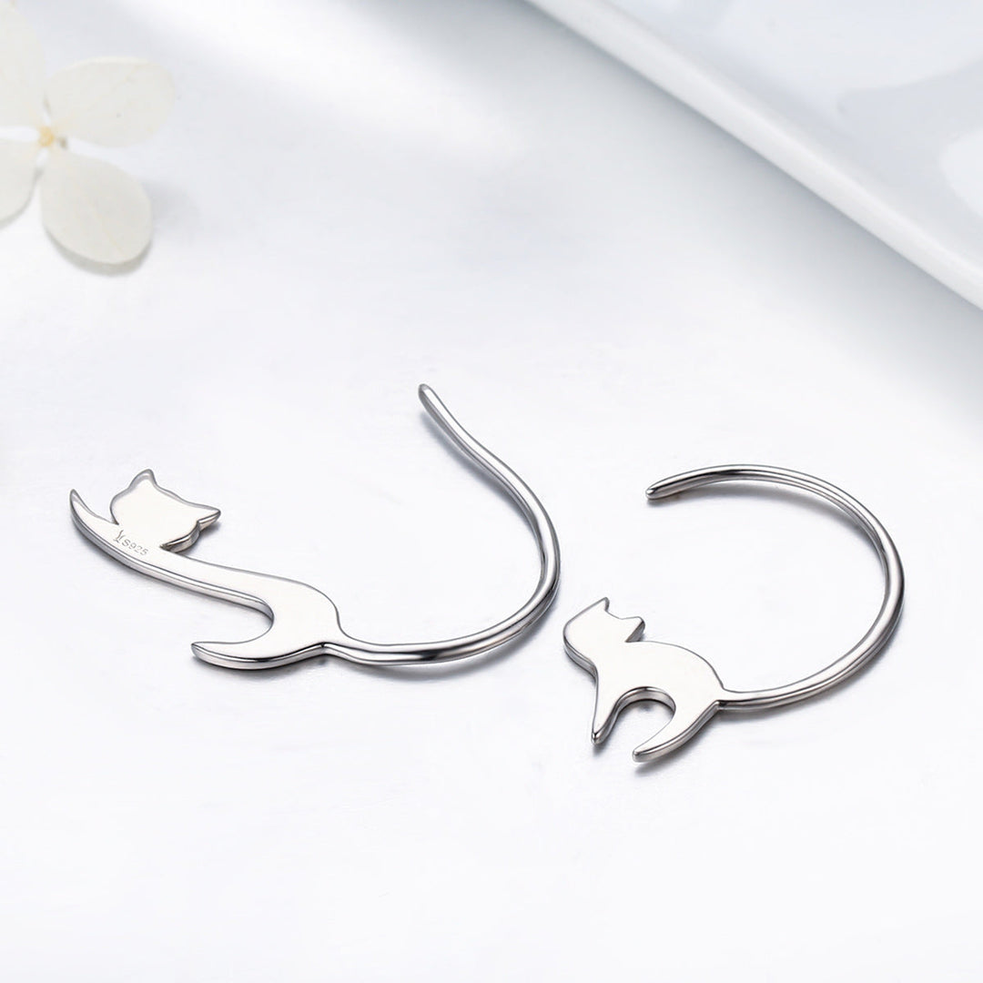 925 Sterling Silver Earrings for Women - 3*2.5cm, Platinum Plated