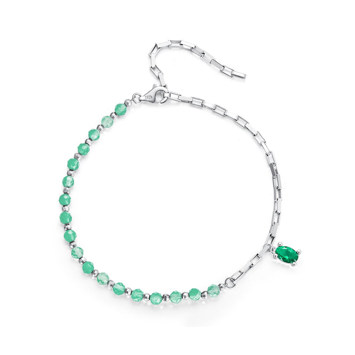 925 Sterling Silver Bracelet with Pavé Setting CZ - 210mm - for Women