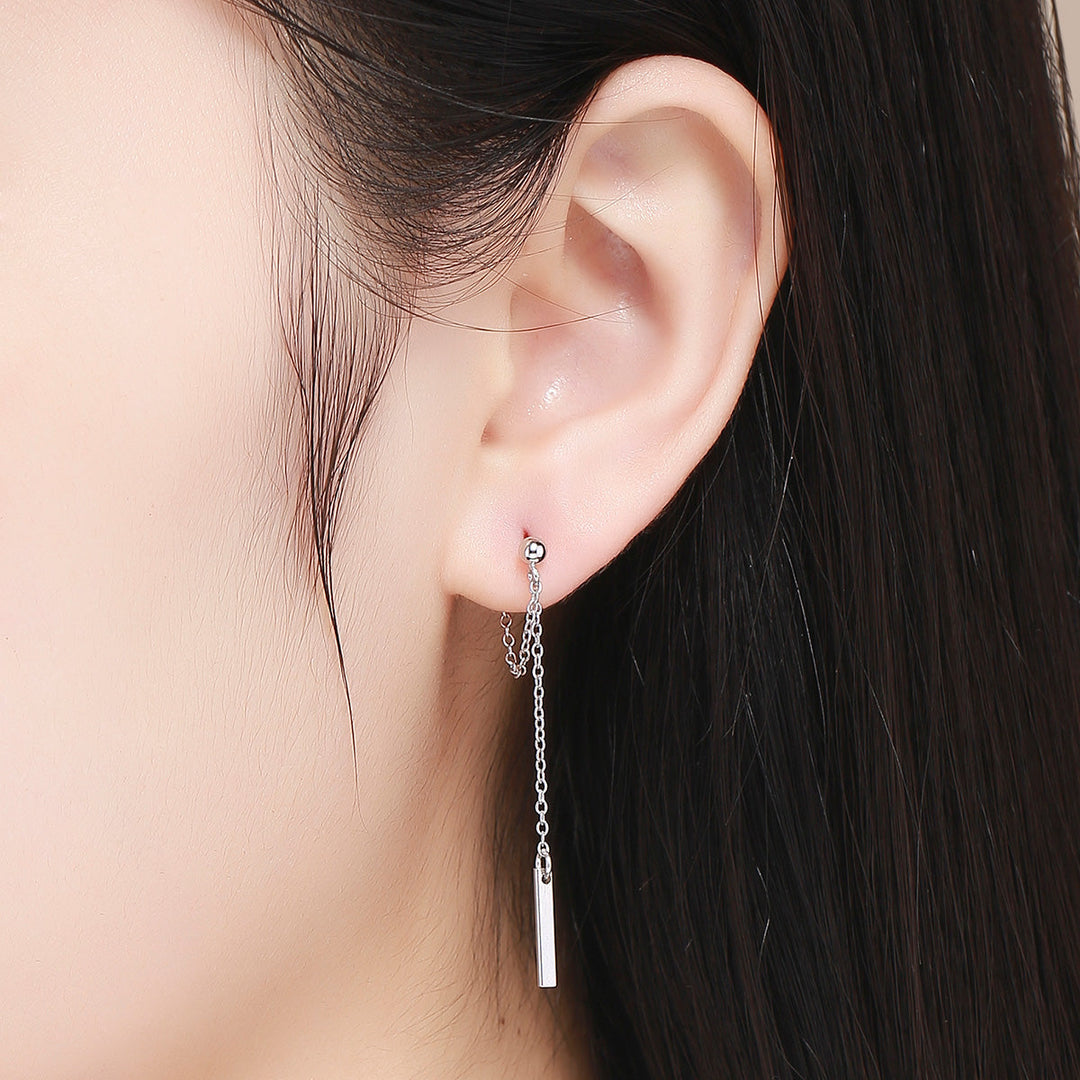 S925 Sterling Silver Plated Platinum Earrings for Women