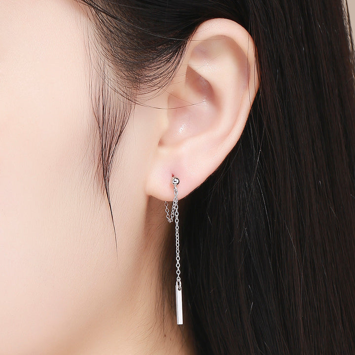 S925 Sterling Silver Plated Platinum Earrings for Women