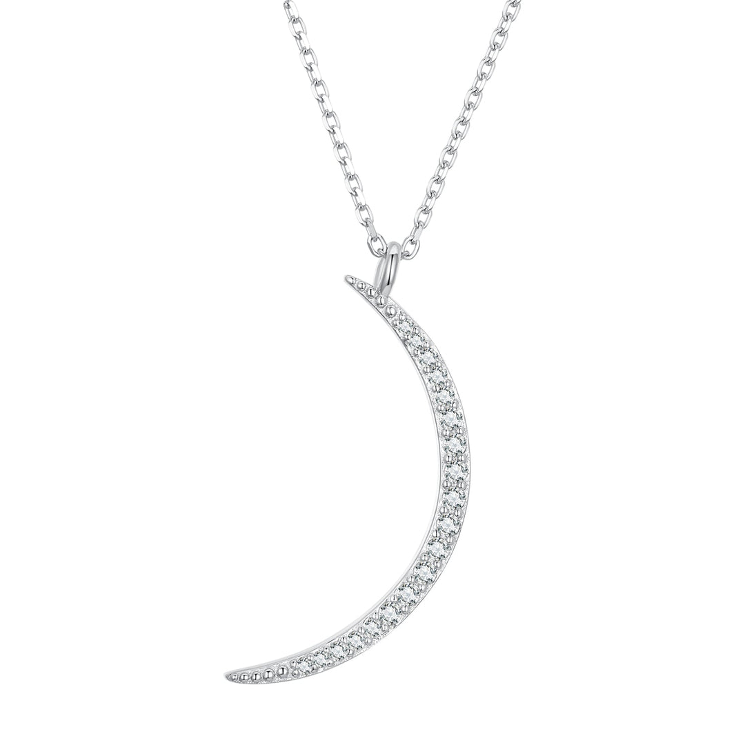 925 Sterling Silver Adjustable CZ Pendant Necklace for Women