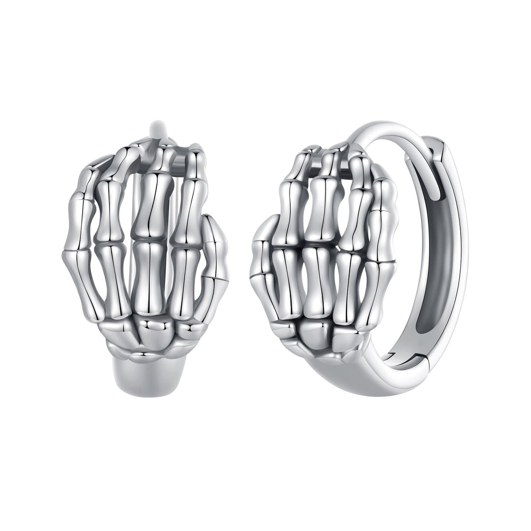925 Sterling Silver Oxidized Earrings 12x7mm for Women