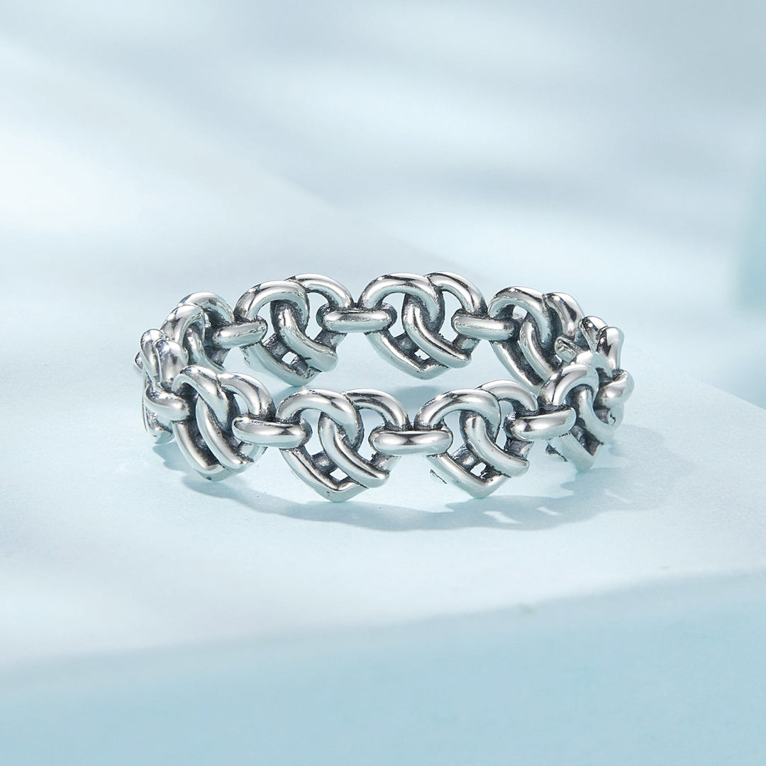 925 Sterling Silver Oxidized Ring - Size 6 for Women