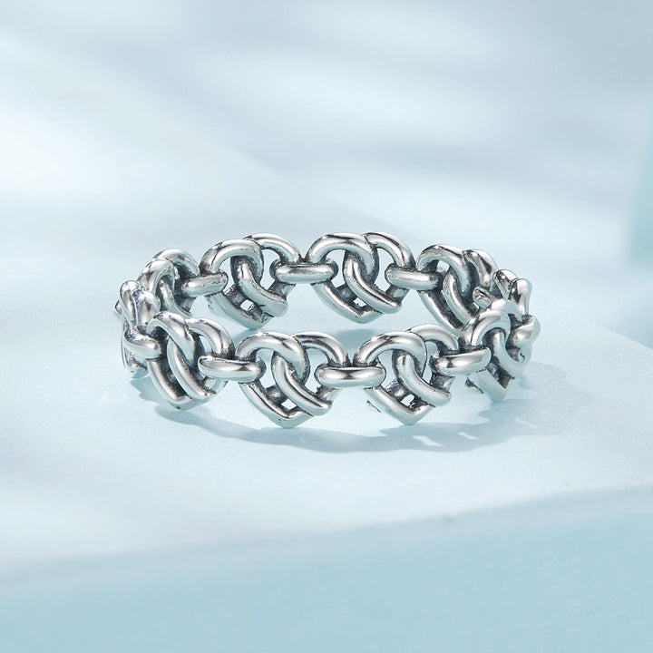 925 Sterling Silver Oxidized Ring - Size 6 for Women