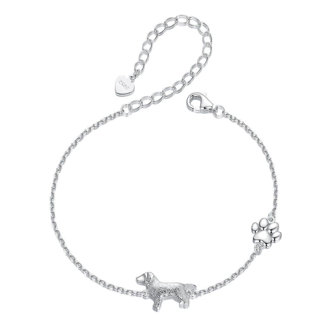 925 Sterling Silver &amp; Plated White Gold Bracelet 15+6cm for Women