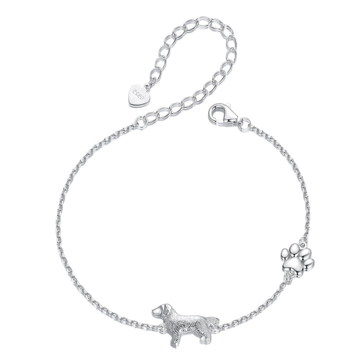 925 Sterling Silver &amp; Plated White Gold Bracelet 15+6cm for Women