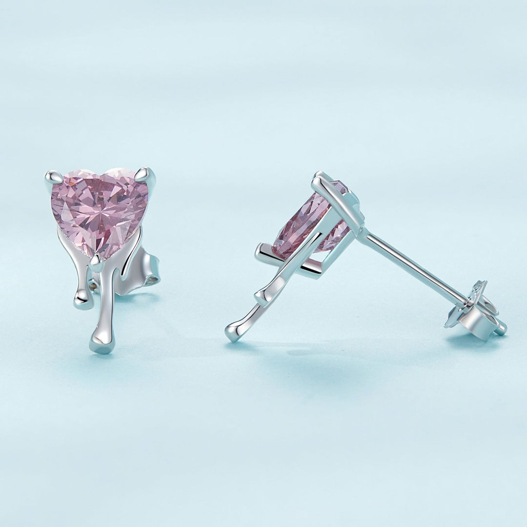 925 Sterling Silver CZ Earrings with Pavé Setting for Women