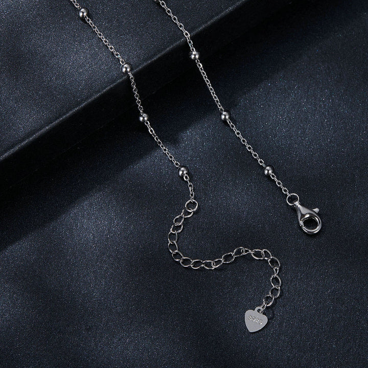 925 Sterling Silver 5mm Moissanite Necklace for Women