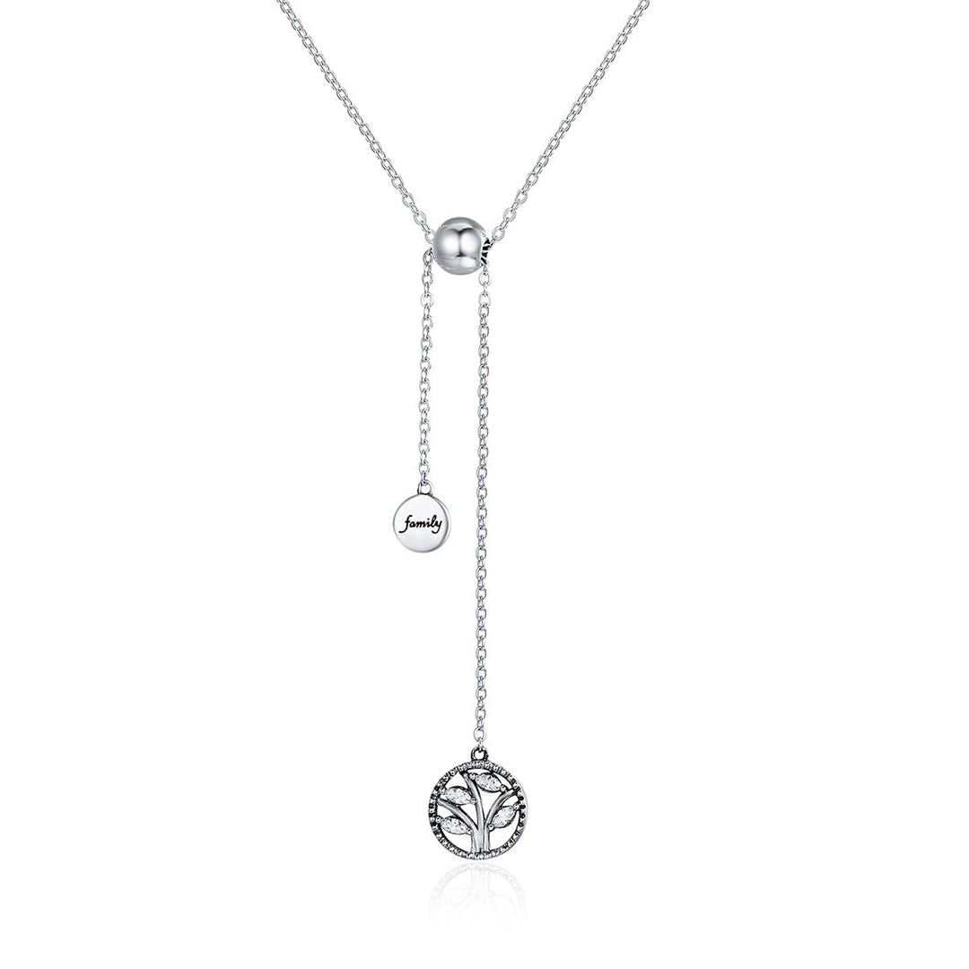 925 Sterling Silver Necklace 42CM Length with 9.5CM Pendant for Women