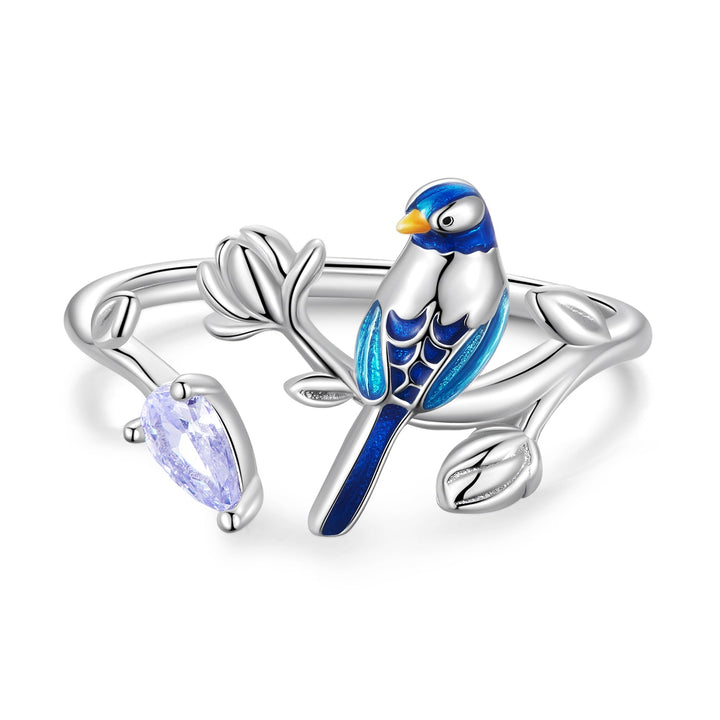 925 Silver Enamel &amp; Paved CZ Ring for Unisex