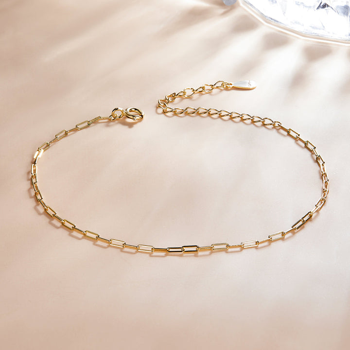 925 Sterling Silver &amp; Plated Platinum Bracelet - 17+5cm Length