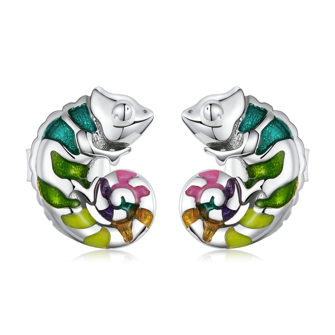 S925 Sterling Silver Enamel Earrings for Women