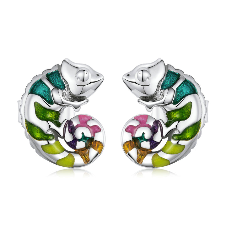 S925 Sterling Silver Enamel Earrings for Women