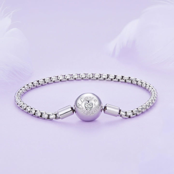 925 Sterling Silver Bracelet 19cm with CZ Stones for Women