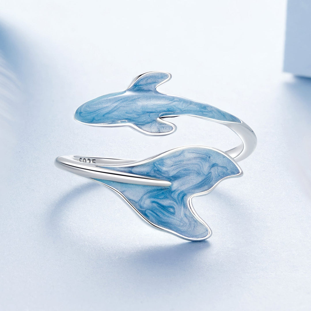 925 Sterling Silver Ring with Enamel Process for Women