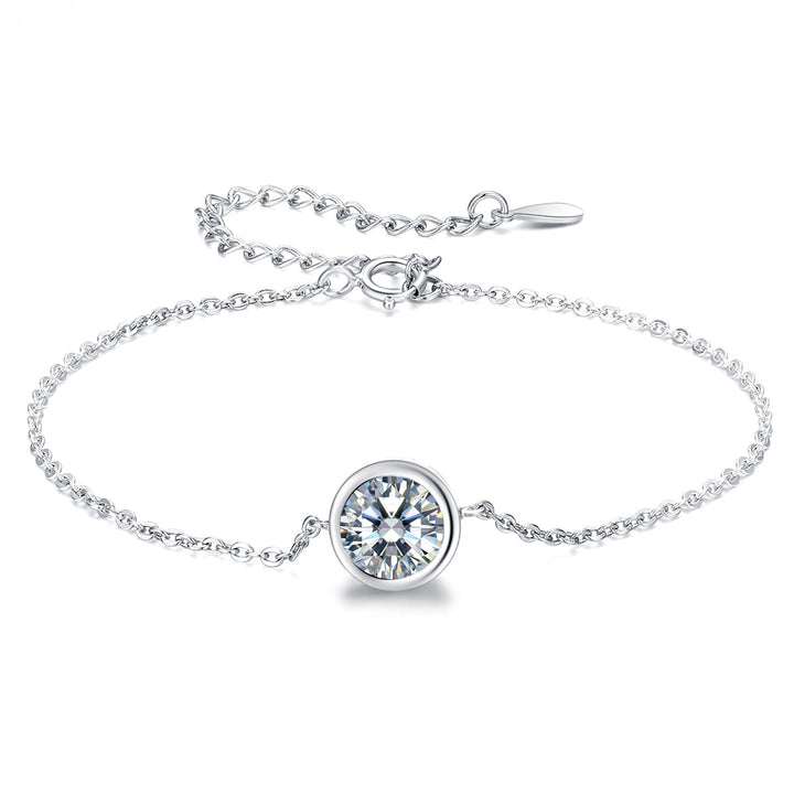 925 Sterling Silver &amp; Platinum Plated CZ Bracelet for Women