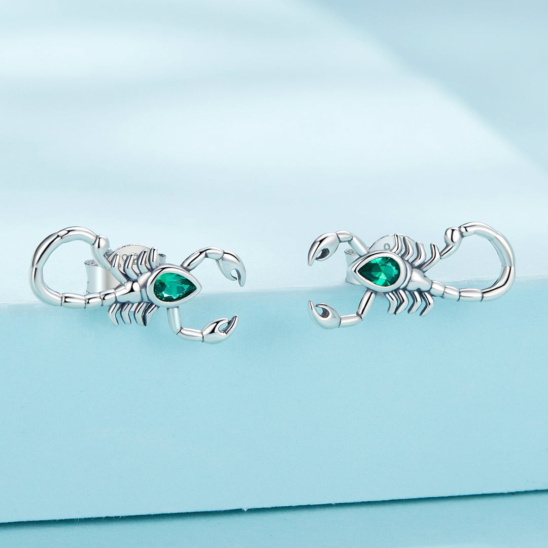 925 Sterling Silver Earrings with Pavé Setting CZ and Oxidized Finish for Women