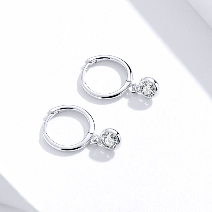 925 Sterling Silver Gold Plated Pavé Setting CZ Earrings for Women