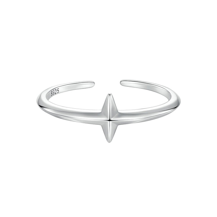 925 Sterling Silver Oxidized Silver 0.12cm Ring for Men