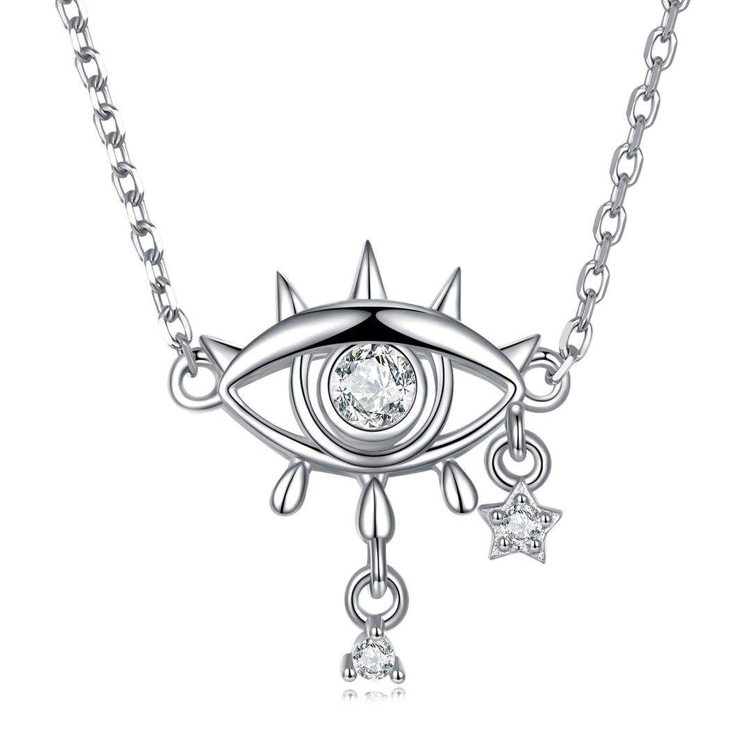 925 Sterling Silver Adjustable Necklaces with Pavé Setting CZ for Women