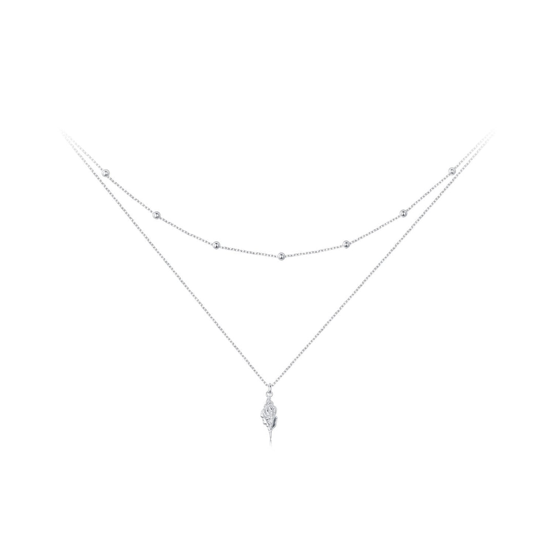 925 Sterling Silver Plated White Gold Adjustable Necklace
