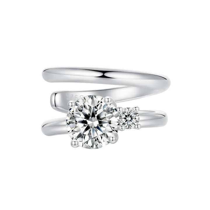 925 Sterling Silver 5mm Moissanite Earrings for Women, 13x8mm, White Gold Plated