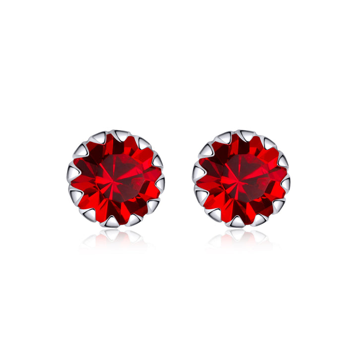 925 Sterling Silver &amp; Plated Platinum Earrings with Pavé Setting CZ for Women