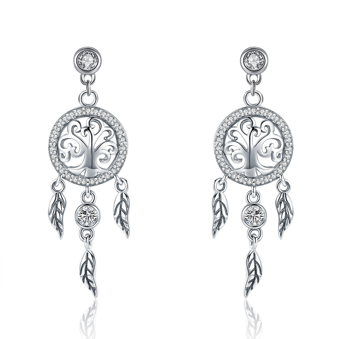 925 Sterling Silver Oxidized Pavé Setting CZ Earrings