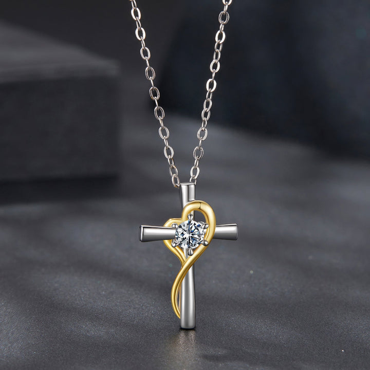 925 Sterling Silver 0.20 Carat Moissanite Necklace for Women