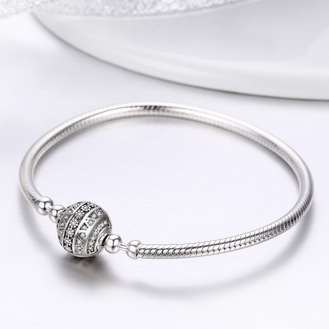 925 Sterling Silver SCB Bracelet Style Nan Size 17.0 for Women