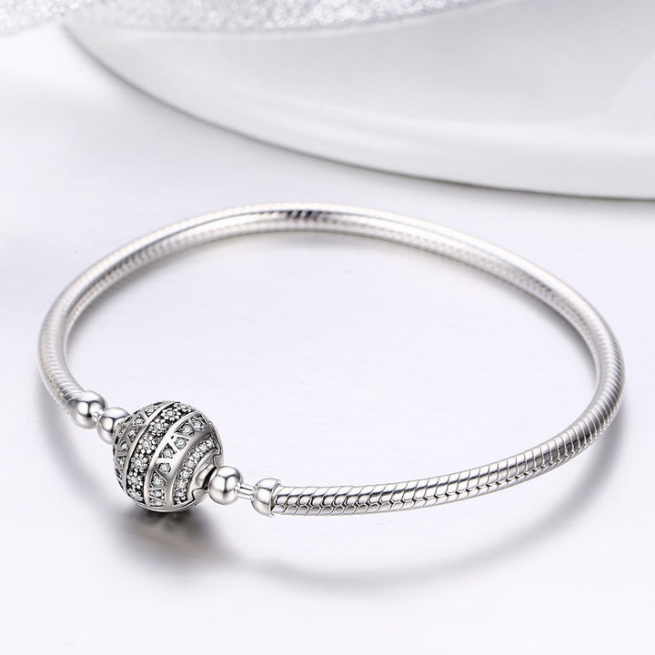 925 Sterling Silver SCB Bracelet Style Nan Size 17.0 for Women